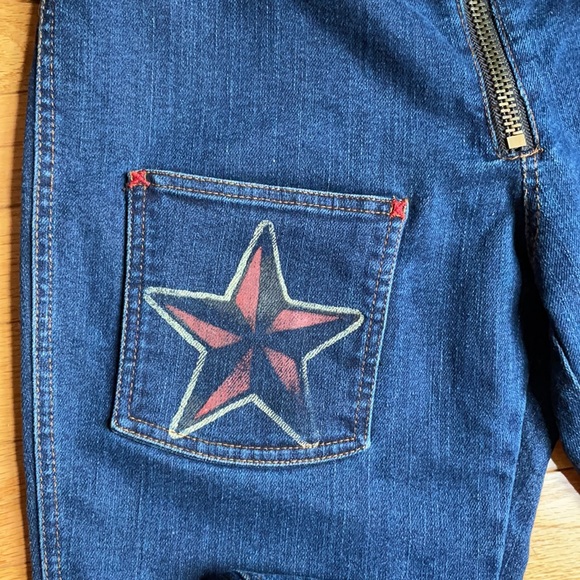 Vintage Sailor Jerry Tattoo Lowrise Bell Bottom Jeans NWOT - Picture 5 of 12